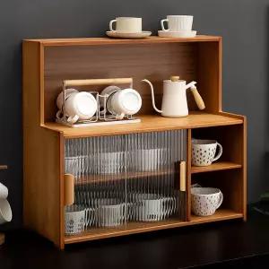 원목 미니 찬장 우드 보관함 홈카페 장식장 카페장 주방