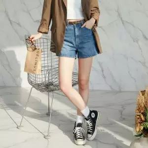 [하프클럽/신상오픈런]여성용 빈티지 워싱 기본핏 3부 4부 청반바지