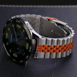 샤오미 워치 S4 스포츠 S1Pro 22mm, 화웨이 5 46mm/아마즈핏 밸런스 2/비프 6 밴드용 남성 스테인리스 스틸