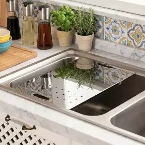 (타입 단일상품)스텐 싱크대 식기 그릇 건조대 채반 개수대 씽크 선반