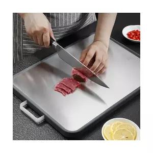 고급 스텐도마 스테인레스 미끄럼방지 대형 소형 손잡이 위생 양면도마