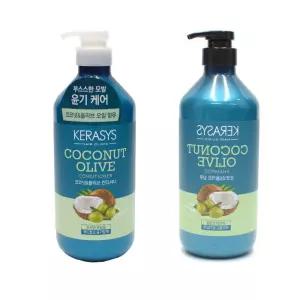 케라시스 건조하고 손상된보발 코코넛올리브 샴프 린스 800ml 향기 펫목욕용품 미용