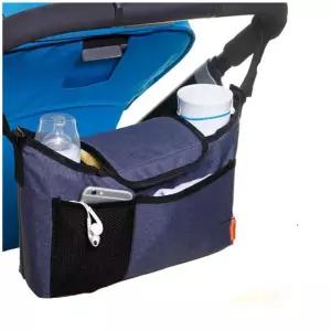 아기용품수납 외출편한 유모차 장착 소지품 가방 네이비 스낵보관함 우유백 정리함