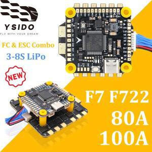 YSIDO F7 비행 컨트롤러 BLS 80A 100A ESC 3-8S 스택/플라이타워 세트 RC FPV 레이싱 드론 쿼드콥터 DIY 업