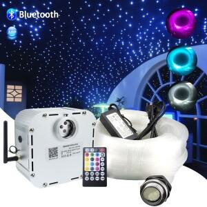 32W RGB 반짝이는 광섬유 별천장 키트 혼합 광섬유 케이블 자동차 별빛 광섬유 조명 APP 홈 데코