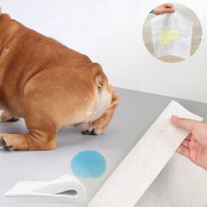 100개입 강아지 고양이 소변 애완동물 기저귀 닦는 시트 흡수지 일회용 흡수 간편 종이 청소