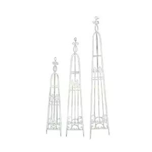 철제 아치형 넝쿨 빈티지 장미 그린 오벨리스크 지지대 소형