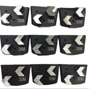 더블 애로우 메탈 본드 다이아몬드 도구 연삭 디스크 퍽 툴링 스크레이퍼 더브테일 및 라비나 에드코 바닥