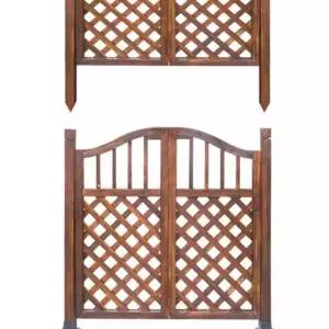 대문 말뚝형 접지형 게이트 단단한 나무 펜스 평바닥형 110x114cm(기둥제외)