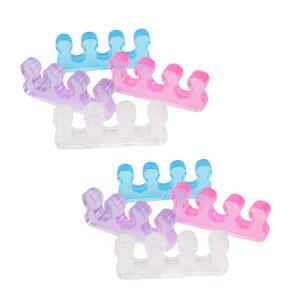 유안홍지안 4쌍 발가락 분리기 스트레칭기 부드러운 손가락 폴리싱 분할 페디큐어 네일