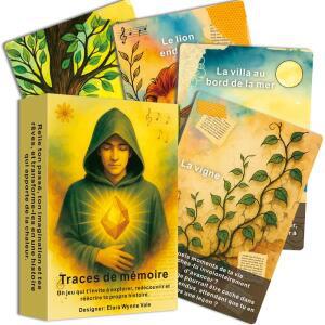 프랑스어 추억의 흔적 오라클 카드 덱, 타로 일일 읽기 및 성장, 게임, 12*8cm, 50장