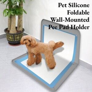 스탠드 수직 벽걸이 강아지 패드 벽용 배변 바닥 실내 접이식 홀더 보호
