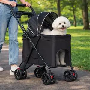 반려동물 저상형 안전한 애견유모차 가벼운 개모차 애견용품 반려동물선물 경량 내구성좋은 튼튼한 실내외