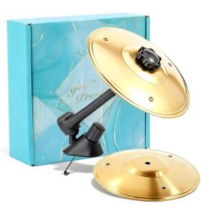 홈라비 자동차 충돌 심벌 에어 벤트 미니 심볼 드럼, 카 센터용 드럼 심벌, 운전자용 뮤지컬 액세서리, 음악 애호가를 위한 모든 차량 선물, 더머, 남편(골드)