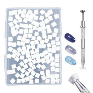 론 소프트 네일 스펀지 150PCS , 재사용 가능한 스펀지, DIY 아트 1PCS 그립 펜 및 브러시 전문 액세서리 매니큐어 살롱 용품