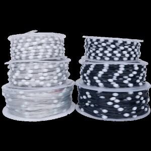 블랙 와이어 LED 스트링 조명 드림 컬러 RGBIC 주소 지정 가능 개별 페어리 라이트 시드 픽셀 라이트 5V WS