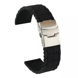 우레탄 실리콘 시계줄 B형 블랙 디버클 손목 시계 밴드