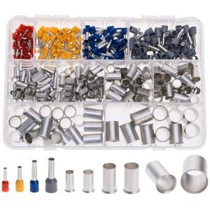 12 10 매트 사이즈 구리 8 주석 4 rockdig 페룰 게이지 2/0 16 도금 모음 핀 6 2 페룰(390피스 10가지 1/0 와이어 14 키트 키트)