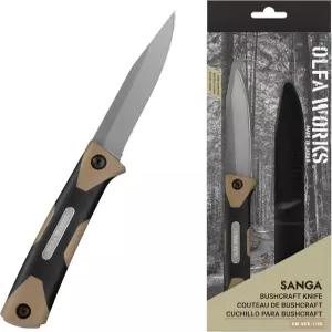 OLFA WORKS OW-BCK-1/SB SANGA 부시크래프트 나이프 두께 3.2mm 고탄소 스테인리스 스틸 블레이드 - 절단
