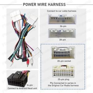 자동차 안드로이드 헤드 유닛 케이블 어댑터 전원 와이어 하네스 커넥터 CAN 버스 디코더 TYC41 For Lexus