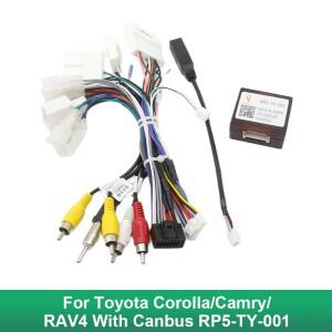 RP5-TY-001 차량용 오디오 DVD 16핀 도요타 코롤라 캠리 RAV4 차량용 안드로이드 와이어 하네스 전원 케이
