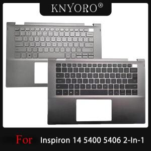 DELL Inspiron 14 5000 5400 5406 2-In-1 노트북용 새 제품 백라이트 팜레스트 상단 커버 케이스 실버 그레