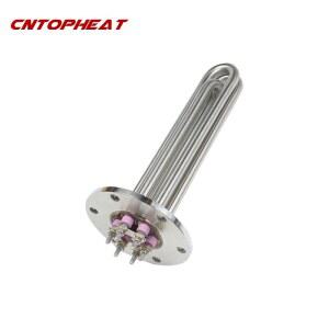 3상 380V 15KW/18KW 115mm 원형 플랜지 스테인레스 스틸 침수 가열 요소 보일러 용 12mm 관형 온수기