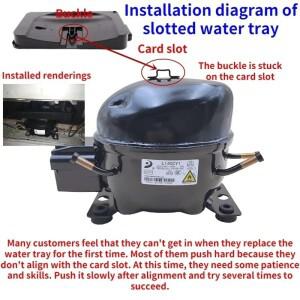 호환 냉장고 물 트레이 압축기 폐수 탱크 증발 접시용 준설