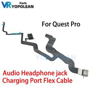 메타 퀘스트 프로 VR 헤드셋 퀘스트 프로 파워 타입-C 오디오 Aux 잭 수리 부품용 새  충전 포트 플렉스 케