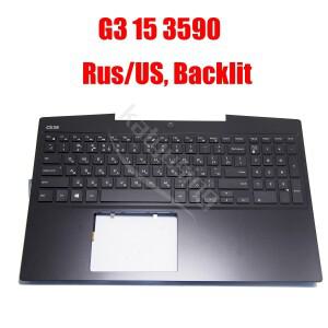 Rus US 키보드 탑 케이스 Dell G3 15 3590 노트북 C 쉘 케이스 백라이트가 있는 팜레스트 신제품