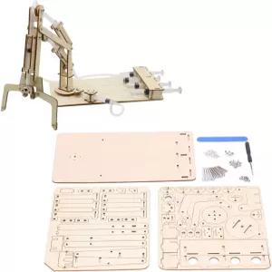 과학 생일에 DIY 관심을 가르치기 위한 월프론트 로봇 팔 키트 모델 건축 도구 유압식 나무 기계 세트