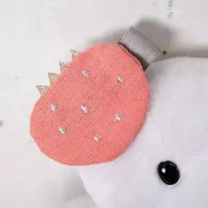 헤어핀 헤어 딸기크런치 핫핑크 머리핀 포인트장식 집게핀 헤어클립 귀여운 액세서리 여자머리핀