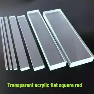 아크릴봉 2개입 길이 100/150/200/300/400/500mm 사각 투명 압출 아크릴 플라스틱 막대 다양한 크기 맞춤
