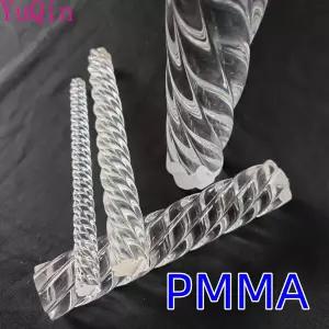 아크릴봉 매화 실 모양의 PMMA 막대 투명도 DIY 회전 트위스트 아크릴