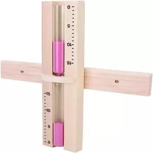 아쿠토 사우나 타이머 20분 31×7×5 15분 룸 시계 유리 벽걸이 나무 모래시계 (샌드 포함)