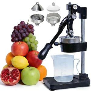 수동 주철 시트러스 주스기 카운터탑 이중 소재 교체용 액세서리 - 신선한 오렌지 레몬 주스, 상업용 및 가정용, 청소하기 쉬운 블랙용 헤비 듀티 핸드 프레스 압착기