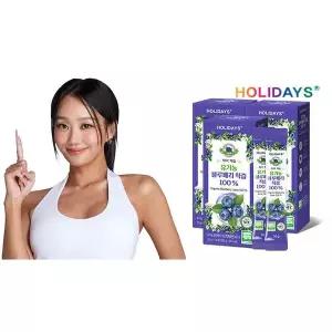 [신세계라이브쇼핑][M] 홀리데이즈 유기농 블루베리즙 NCF 착즙 100% 3박스