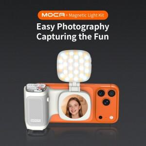 호환 COMITOK MOCA 아이폰 무선 셀피 부스터  포커스 잠금/DSLR 셔터 기능  충전식 리모컨+옵션 미러/필 라