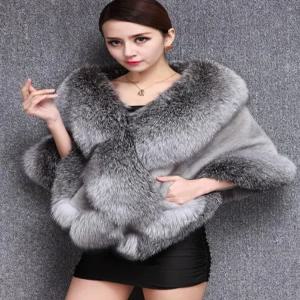 페이크퍼 케이프 판초 망토 연말룩 밍크 노카라 자켓 울
