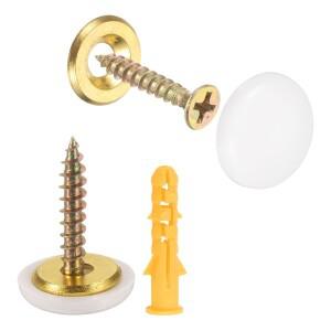 81216pcs 16.8mm 장식 캡 커버 네일 스크류 거울 테이블 용 고정 나사 나무 유리 가구