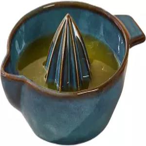 세라믹 레몬 착즙기 리머 수동 시트러스 라임 핸드 스퀴저 볼 손잡이 및 붓기 휴대용 사용하기 쉽고