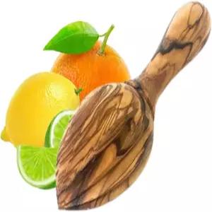 아라메디아 올리브 우드 레몬 주스기/레몬 리머 - 라임 시트러스 오렌지 스퀴저를 위한 수제 핸드 헬드