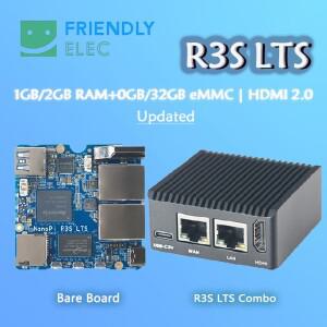 나노파이 R3S-LTS 락칩 RK3566 |   1GB/2GB RAM+0GB/32GB eMMC(전자 메모리 카드) |   듀얼 Gbps 이더넷 포