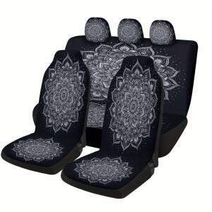 만다라 아트 디자인 디자인된 자동차 시트 커버 세트는 대부분의 자동차에 적합하며 고품질의 편안한 자동