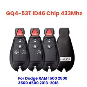 Peter-key 오리지널 2/3/4 버튼 GQ4-53T ID46 칩 433Mhz Fobik 자동차 키 리모컨 Dodge RAM 1500 2500 3500