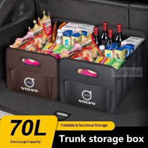 자동차 수납 박스 대용량 수납 가방 가죽 자동차 트렁크 도구 박스 볼보 S60 S90 XC40 XC60 XC90 V40 V60 V