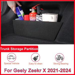 지리 지크르 X 2021~2024 2023용 자동차 트렁크 수납 파티션 박스 측면 수납 부품 도구 후면 정리 자동차