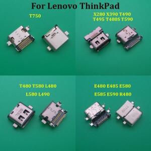 2PCS DC 전원 잭 Lenovo ThinkPad E480 E485 E580 E585 R480 E590 T750 T480 T580 L480 L580 L490 유형 C U