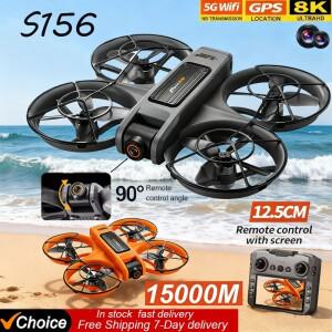 새로운 오리지널 S156 드론 8K WIFI GPS 전문가용 HD 항공 촬영 원격 조종 항공기 HD 듀얼 카메라 쿼드콥터