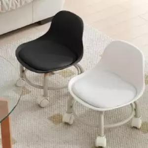 이동식 바퀴 등받이 허리 보조 체어 슬림 회전 의자